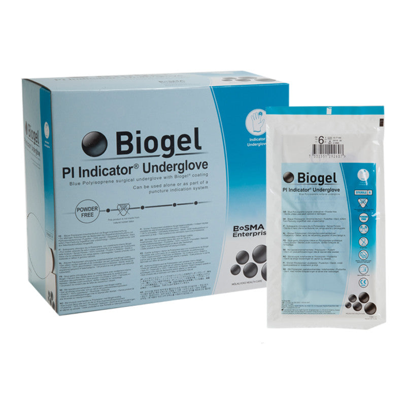 Molnlycke Biogel PI Micro Indicator Undergloves - 50 Pairs Size 8 Sterile