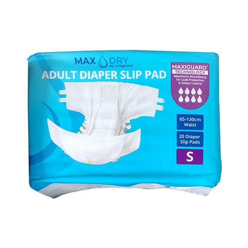 Livingstone Max Dry Adult Diaper Slip-On Pad, Unisex, Maxi Absorbent ...