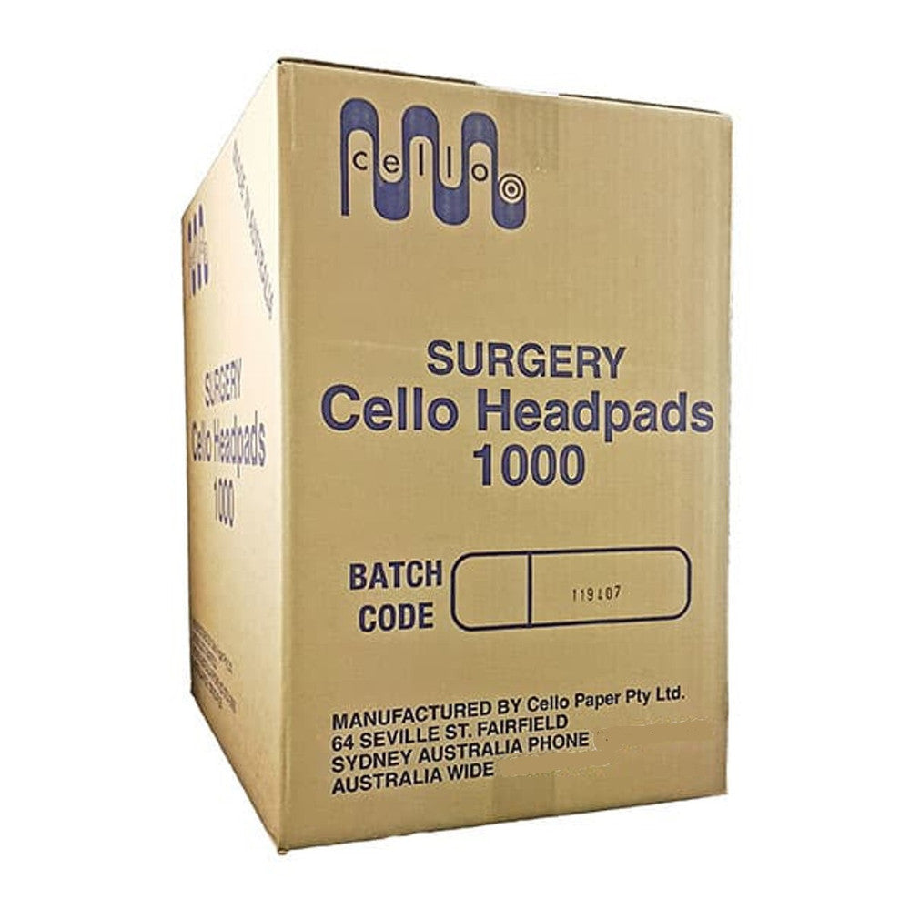 Cello Head Pads 31.5 x 50cm 4 Ply Plastic, Box of 1000 (AHP)