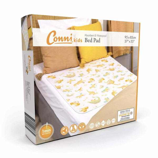 Conni Kids Reusable Bed Pad 95x85cm, Each (Unicorn & Dinosaur / Aussie Animals)