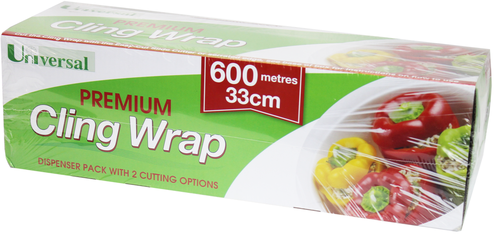 Universal Recyclable Plastic Cling Wrap In Dispenser Pack 33cm x