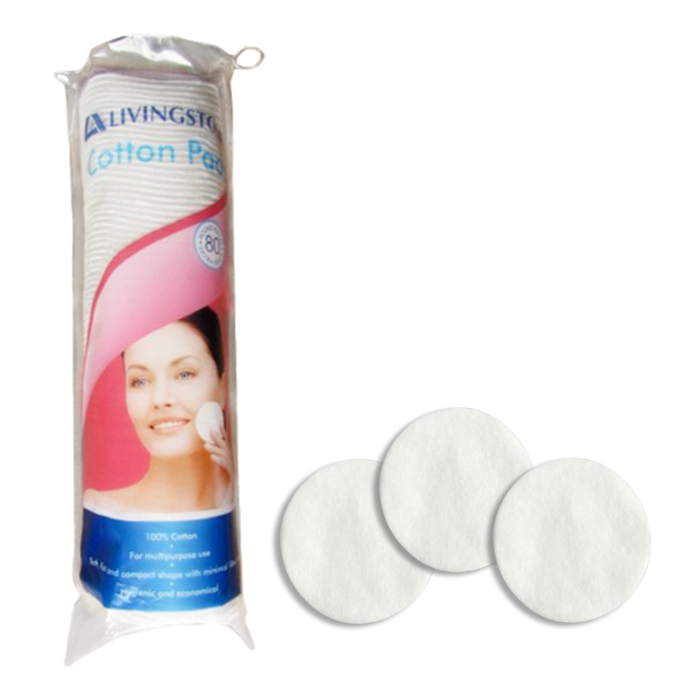 Cosmetic Pad Round Cotton with Sealed Edge 80 Pads per