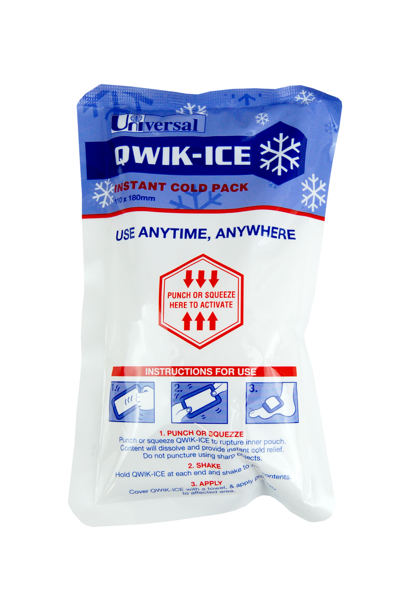 Qwik Ice Instant Cold Pack Ammonium Nitrate Free 18 x