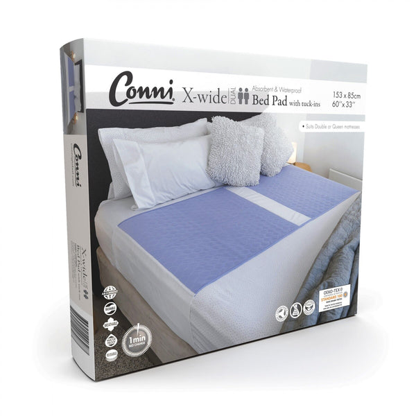 Conni X-wide Dual Reusable Bed Pad with Tuck-ins, Each - All Colors
