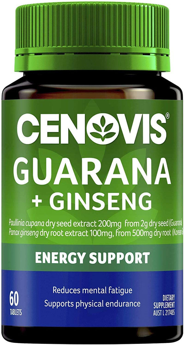 Cenovis Guarana 2000Mg And Ginseng 500Mg Tablets Jar Of 60