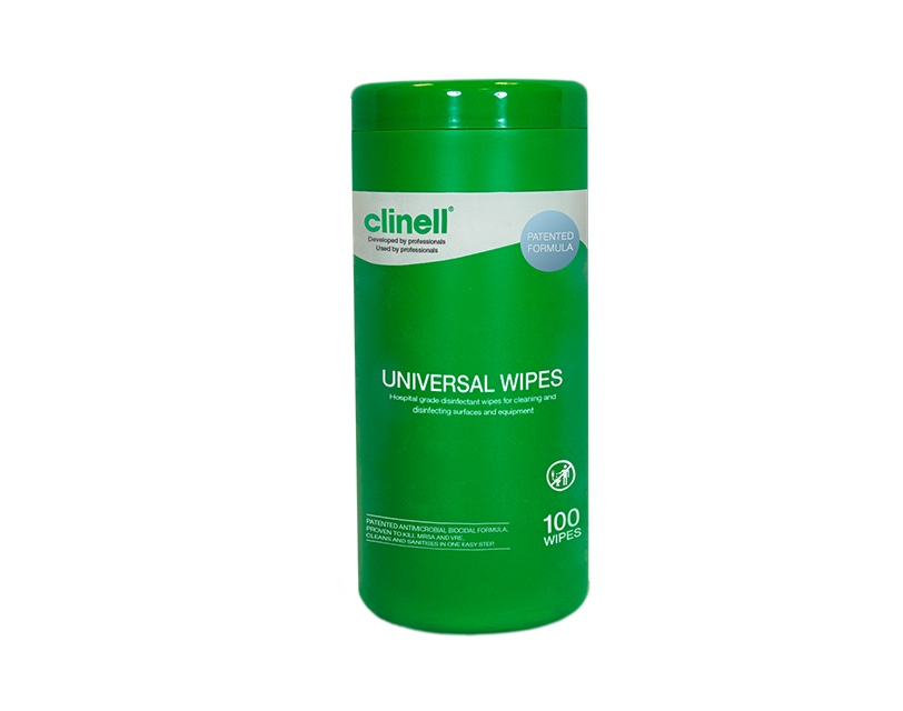 Clinell Universall Wipes CWTUB100AUS 100 wipes /Tube 8 Tubes/ctn