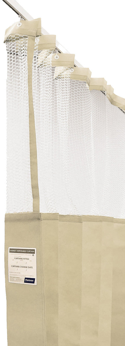 Disposable Curtain 4.5m x 2.3m Mesh. Antimicrobial and fire retardant.