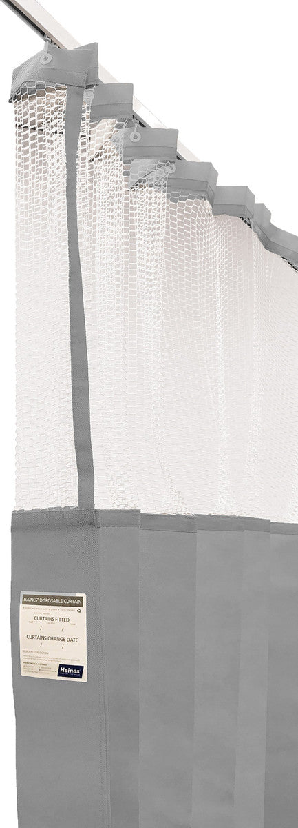 Disposable Curtain 7.5m x 2.3m Mesh. Antimicrobial and fire retardant.