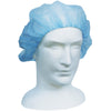 Disposable Bouffant Hairnet Cap Blue Nonwoven Latex Free Double Elastic