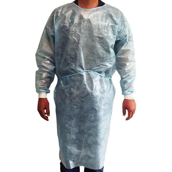 Disposable Staff Impervious Isolation Gown 120cm long x 150cm circm.