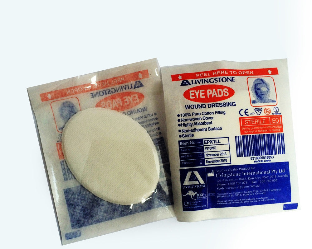 Sterile Eye Pads Wound Dressing 100% Pure Cotton Latex Free