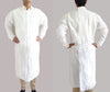 White Isolation Gown with Tie, Full Back, Long Sleeve