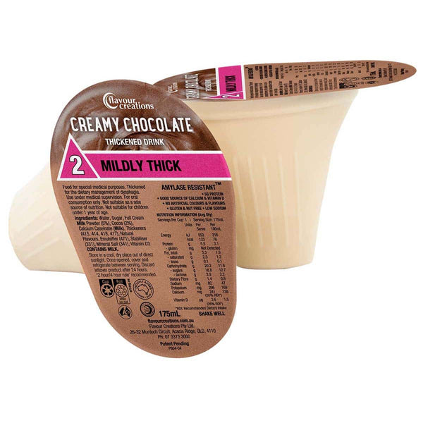 Flavour Creations Creamy Chocolate Thickened Drink 175mL, Box of 24 - All Types