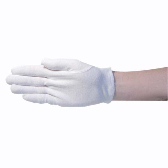 Cotton Gloves Latex Free Large White in Retail Pack Each