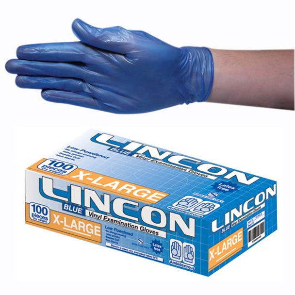 Lincon Vinyl Gloves Recyclable Low Powder HACCP Grade All Sizes