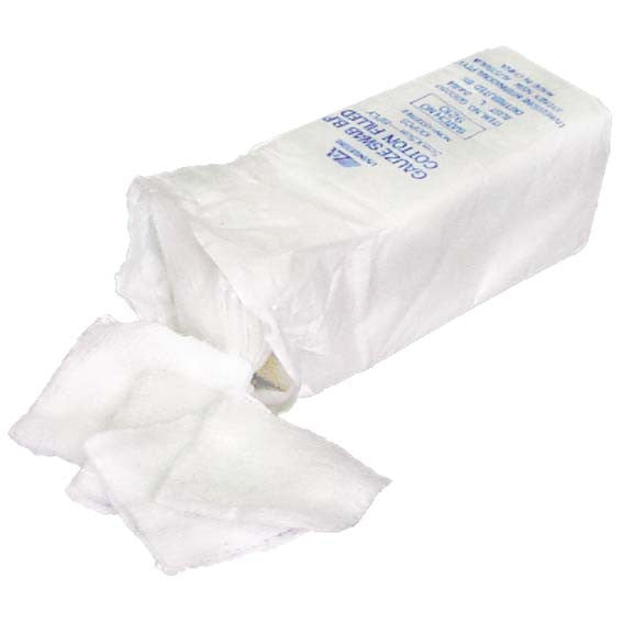 Cotton Filled Gauze Swabs 7.5 x 7.5cm x 8 Ply