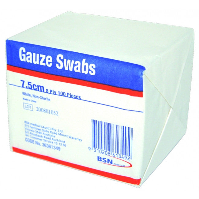 BSN Gauze Swab 8 Ply 7.5cmx7.5cm Non Sterile 36361349 100pcs/pkt