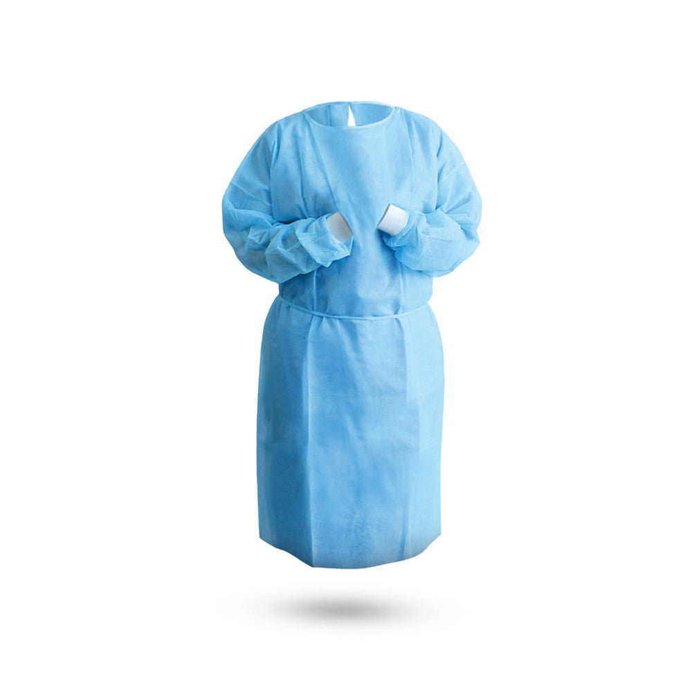 Gown LEVEL 2 Impervious Isolation Cover Gown Blue Knit | Medisa