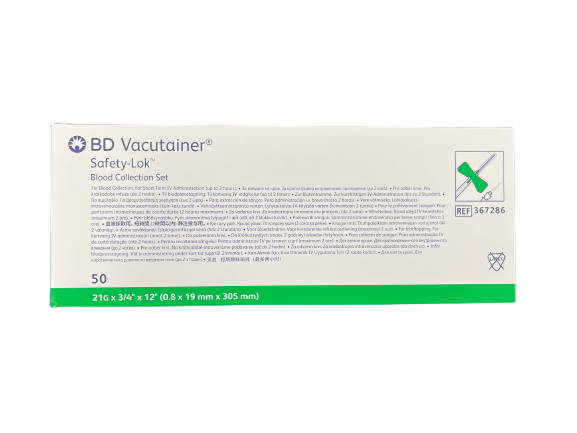 BD Vacutainer Safety Lok Blood Collection Set with Luer Adapter