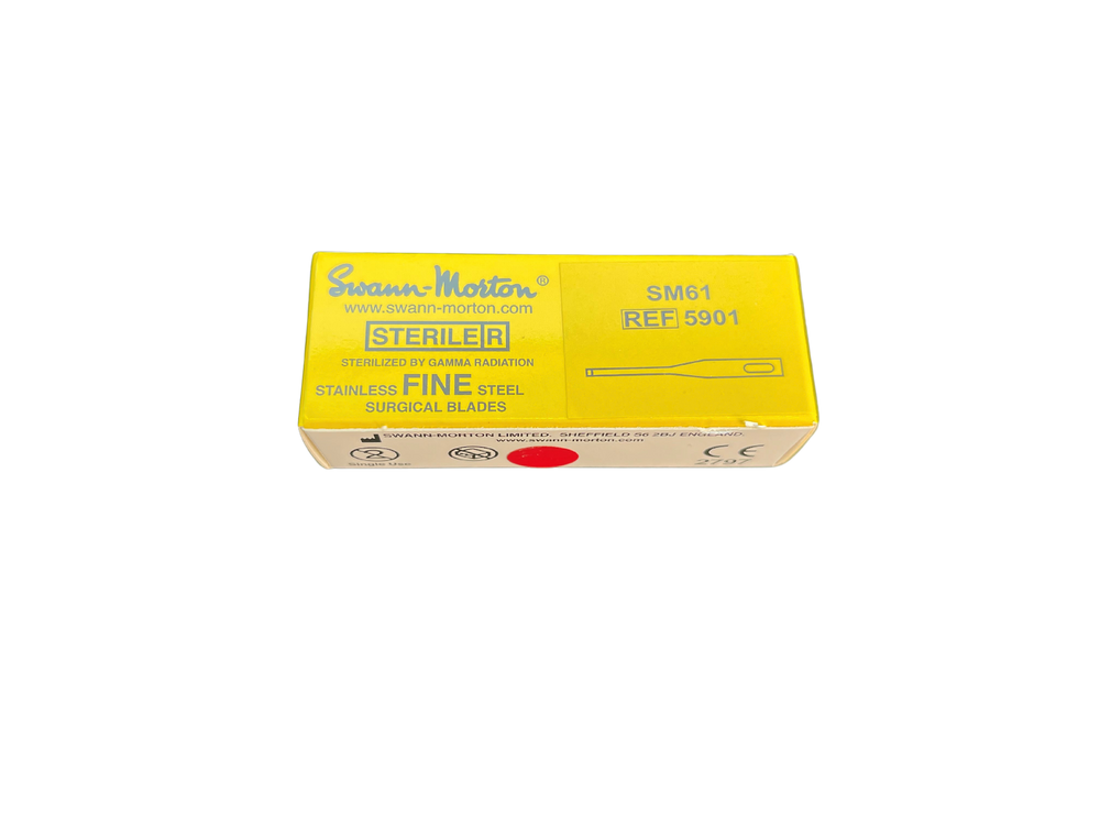 Swann Morton Scalpel Fine Blade Stainless Steel SM61 No.61 Box/25