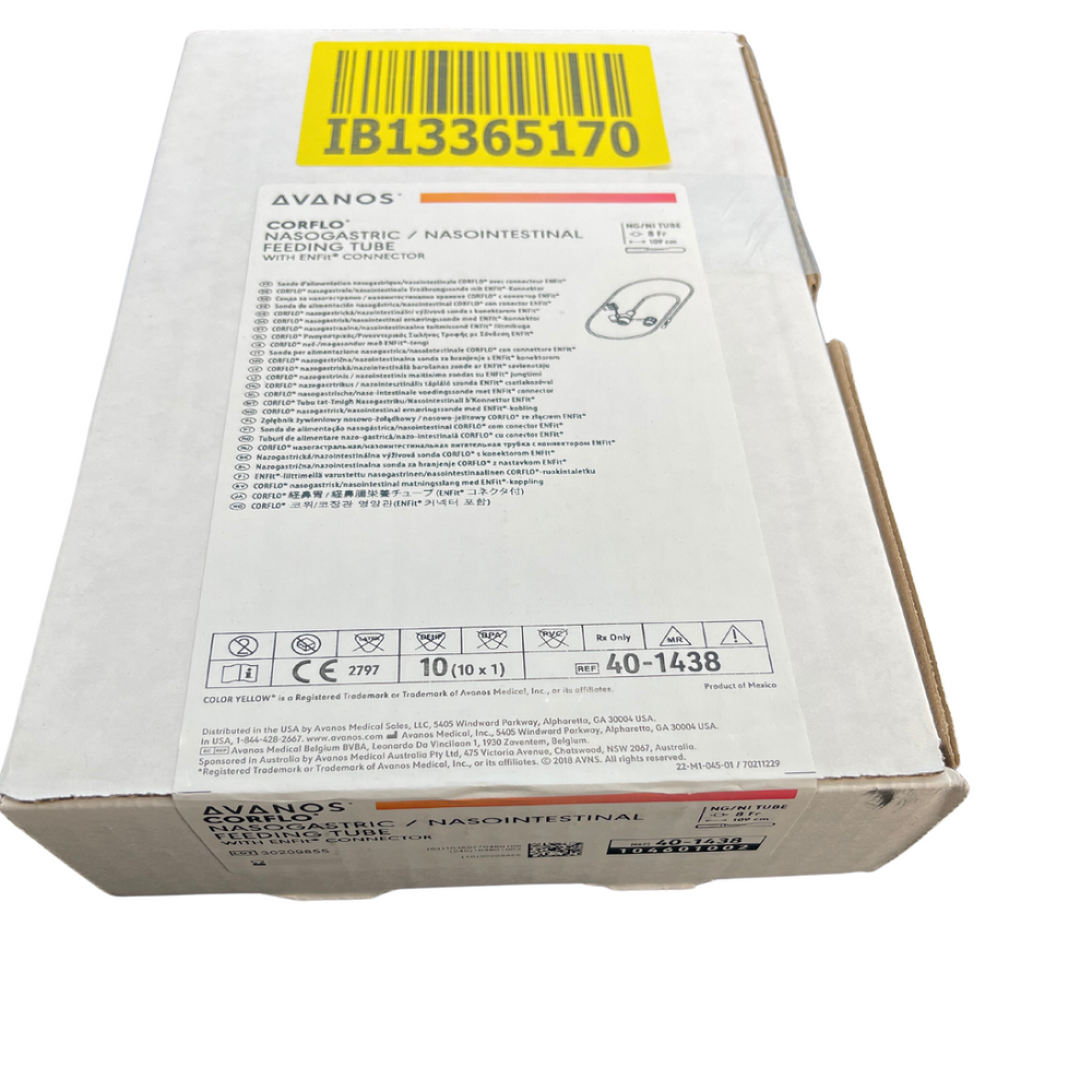 Avanos Corflo Nasogastric/Nasointestinal Feeding Tube Anti Clog With Enfit Connector