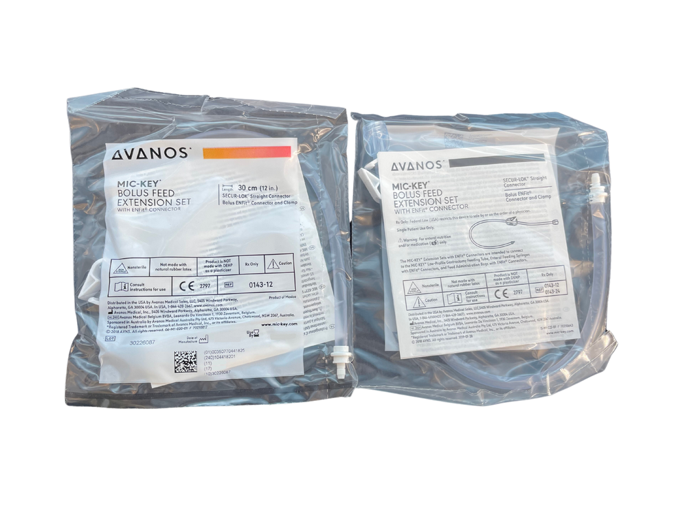 Avanos Mic Key Bolus Feed Extension Set With Secur Lok