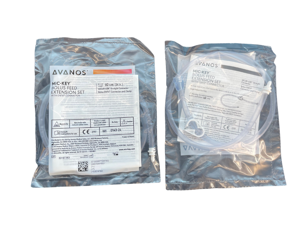 Avanos Mic Key Bolus Feed Extension Set With Secur Lok