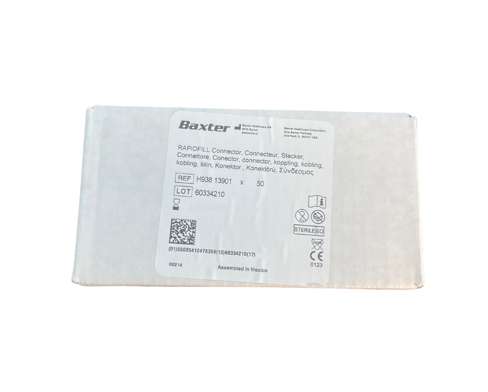 Baxter Rapidfill Connector Luer Lock to Luer Lock Sterile 50/Box