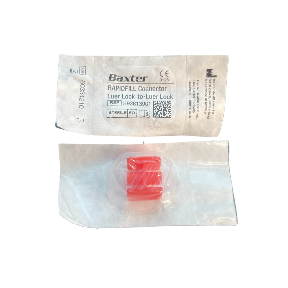 Baxter Rapidfill Connector Luer Lock to Luer Lock Sterile 50/Box