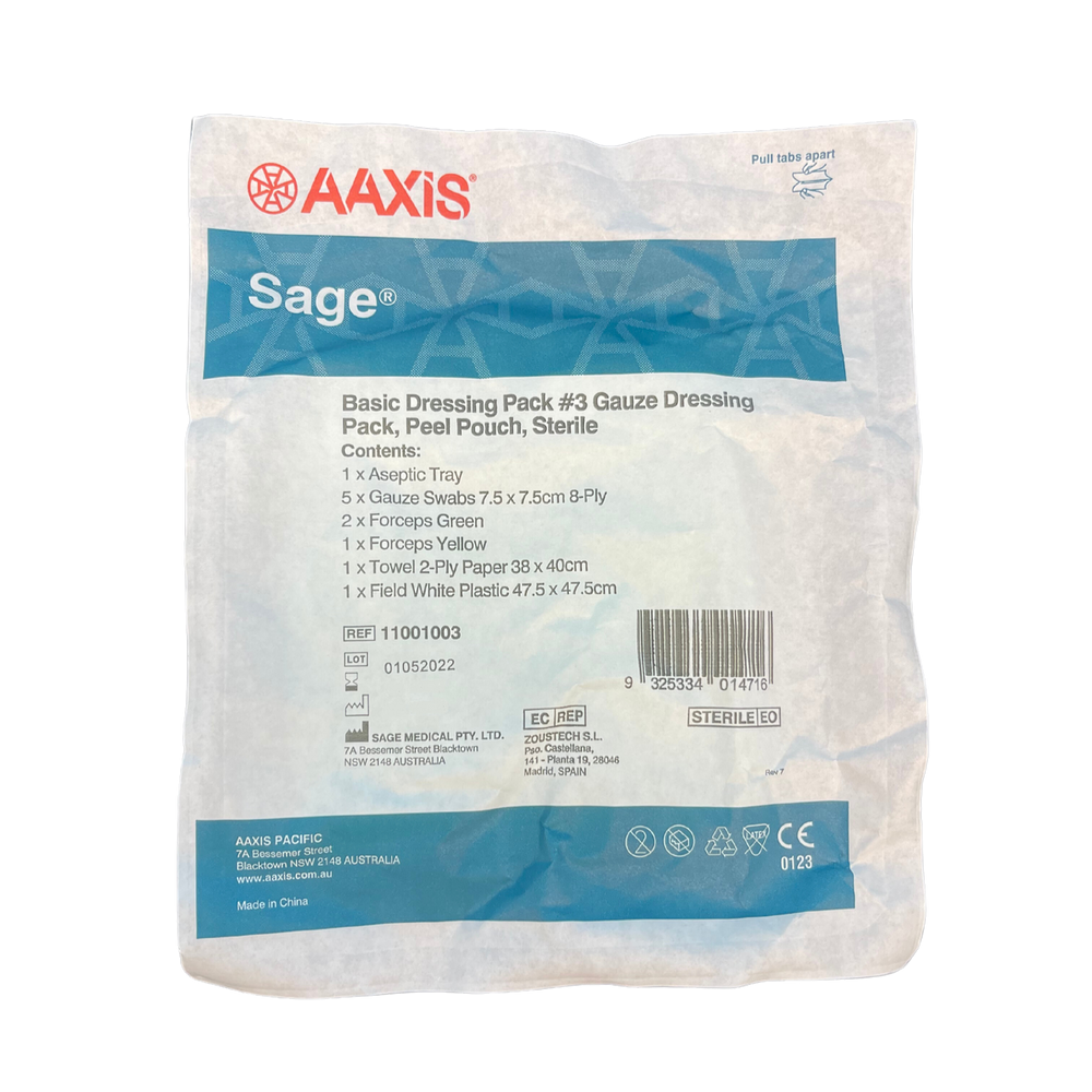 AAXIS Sage Basic Dressing Pack #3 11001003 Bag of 20