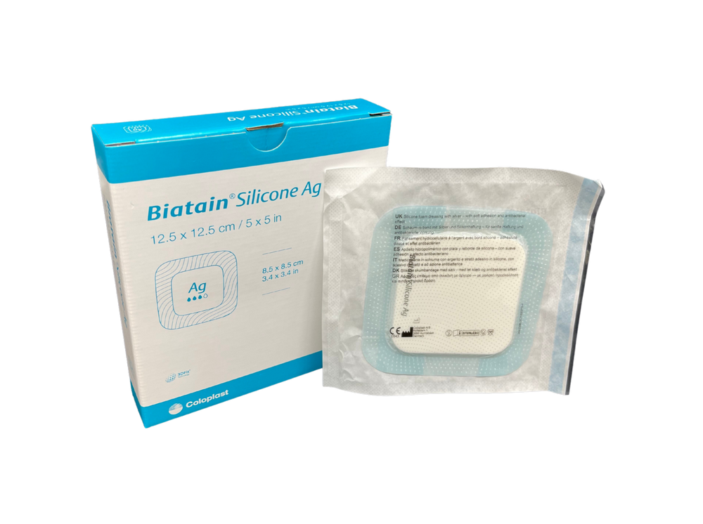 Coloplast Biatain Silicone Ag Adhesive Foam Dressing All Sizes