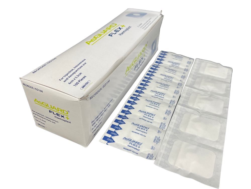 Asguard Flex + Haemoplast-Pressure Pad (ISD100) _ 100/ Box (SM_ISD100)