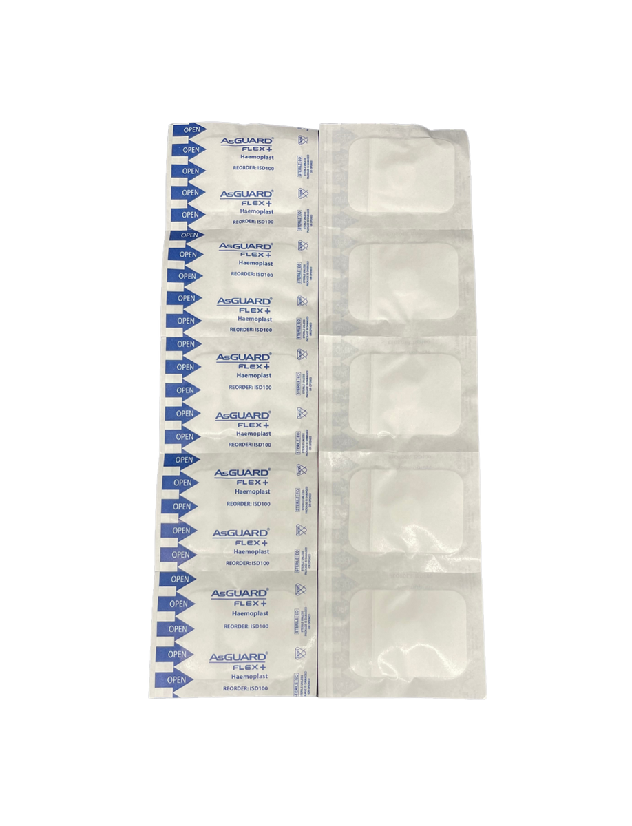 Asguard Flex + Haemoplast-Pressure Pad (ISD100) _ 100/ Box (SM_ISD100)