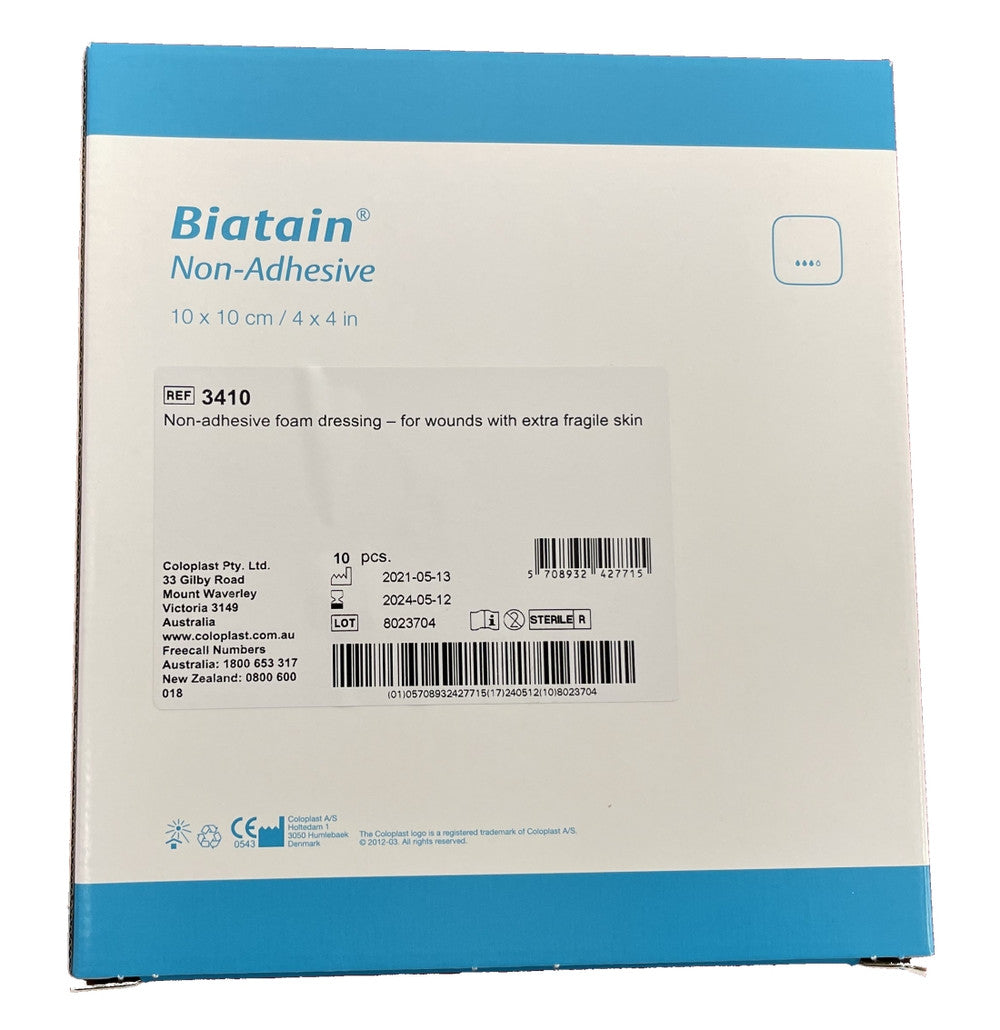  Coloplast Biatain Foam 10Cmx10Cm Non Adhesive 3410