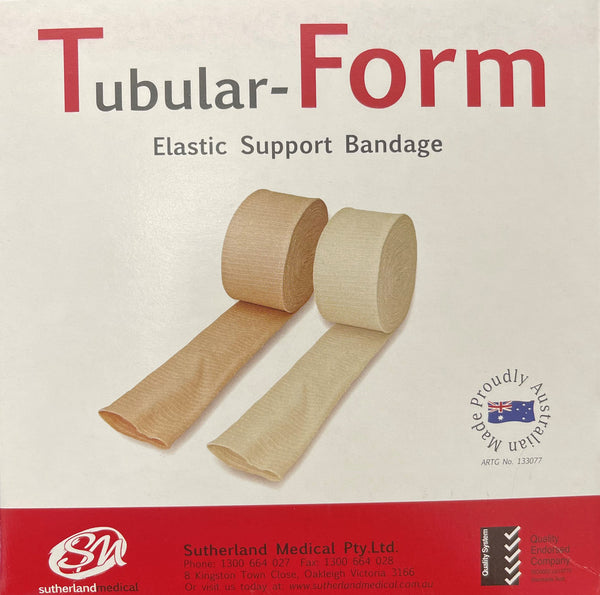 Tubular Form Elastic Support Compression Bandage Natural, Roll of 10m - All Sizes