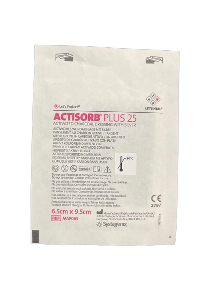 Actisorb Plus 25 Dressing 6.5cmx9.5cm MAP065 | Medisa