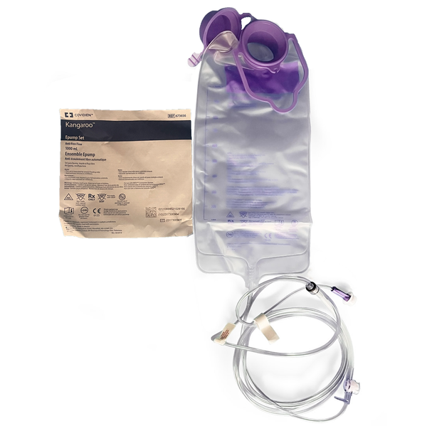 Kangaroo ePump 1000mL Feed Set, Anti Free Flow (673656)