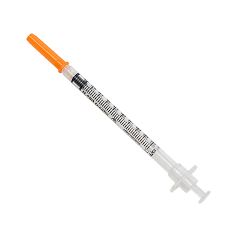 Mdevices Insulin Syringe with Standard Fixed Needle / Retractable Safety