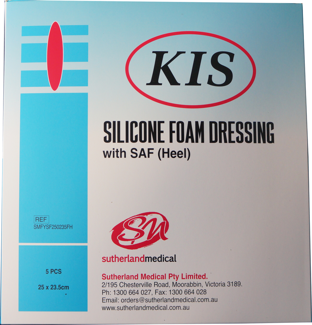 KIS Silicone Foam Heel Dressing Adhesive 25cm x 23.5cm All