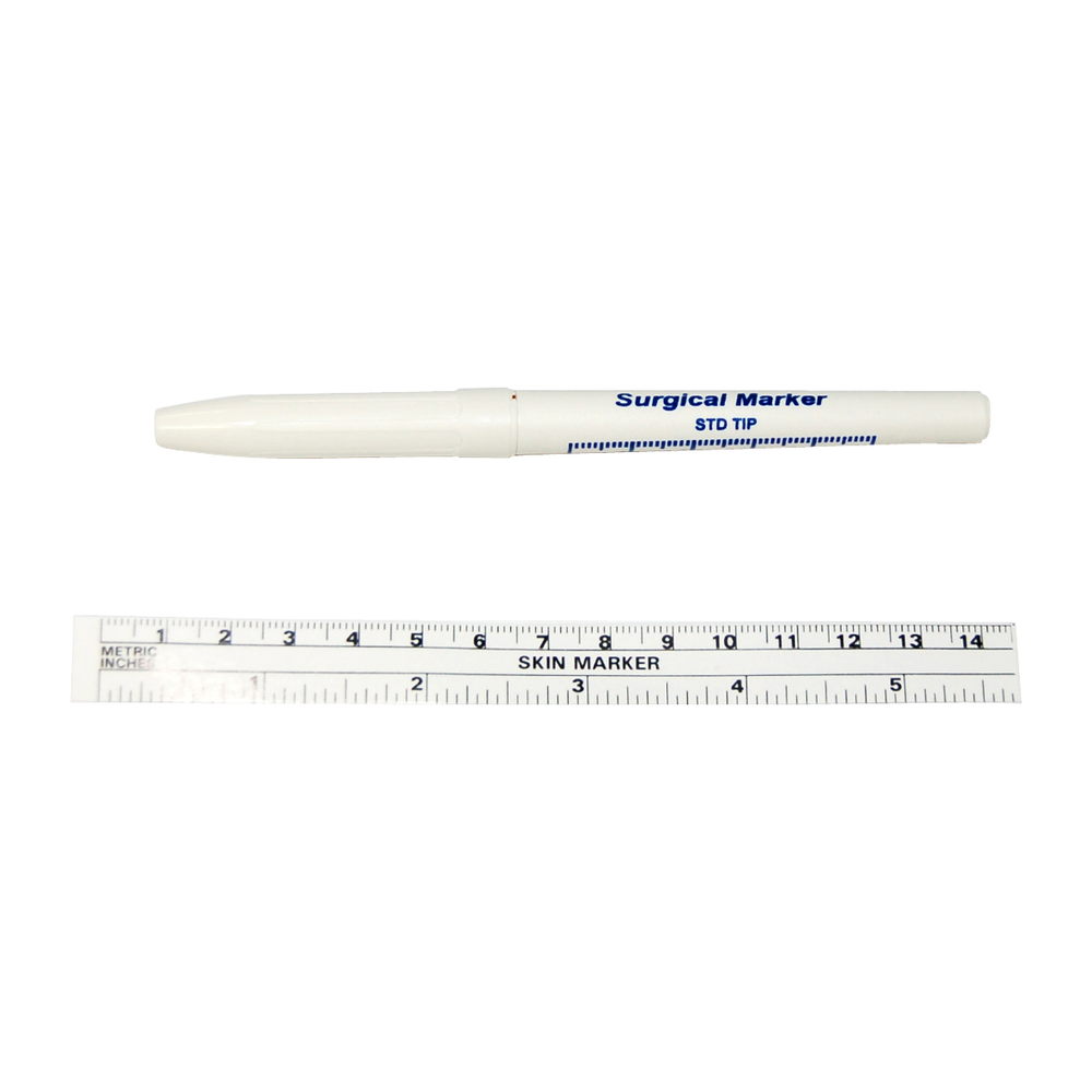 Surgical Skin Marker Standard Tipster Pen with Ruler Sterile Purple