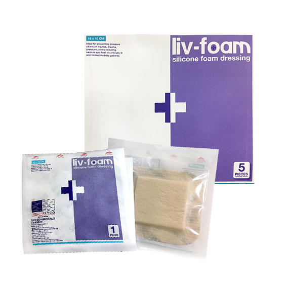 Liv Foam Silicone Foam Dressing 10 x 10cm with Border