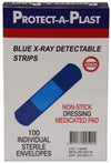 Dressings X Ray Strips Blue 2.5x7.3cm Box of 100