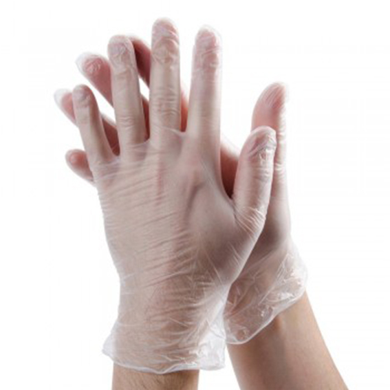 Vinyl Examination Gloves Recyclable Powder Free Clear Medium 100 per