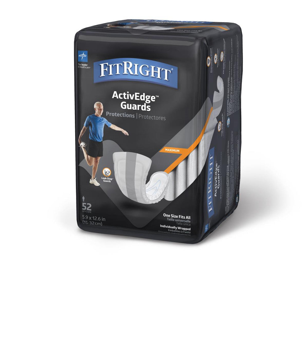 Medline Fitright Active Male Guards absorbs 387ml 14 x 25cm