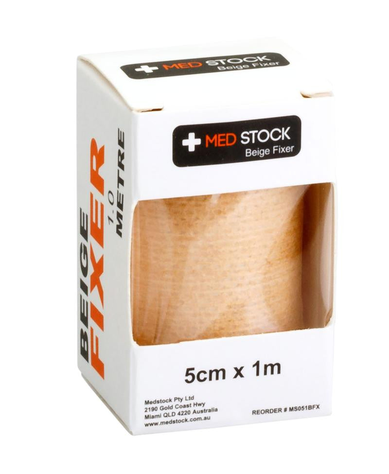 Medstock Fabric Roll Beige Fixer one box sizes: 5cm /