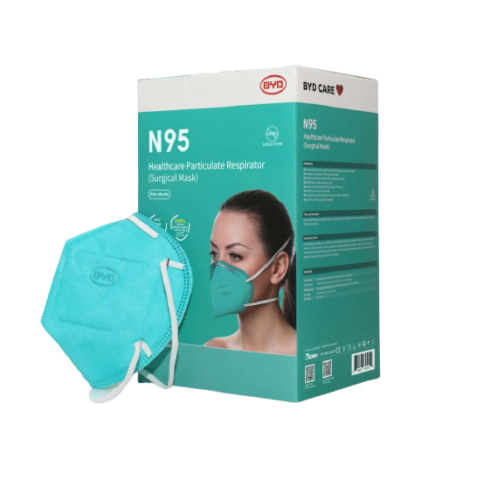 BYD Genuine N95 Face Mask Respirator ≥95% filtration efficiency 20pc/Box