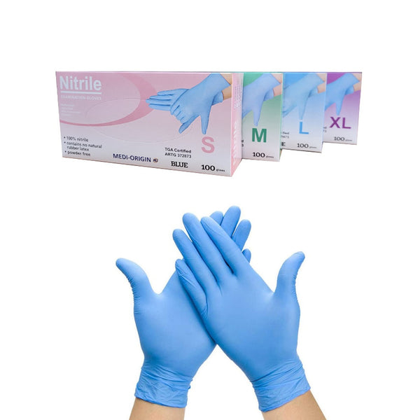 Nitrile Gloves Soft Blue Powder Free