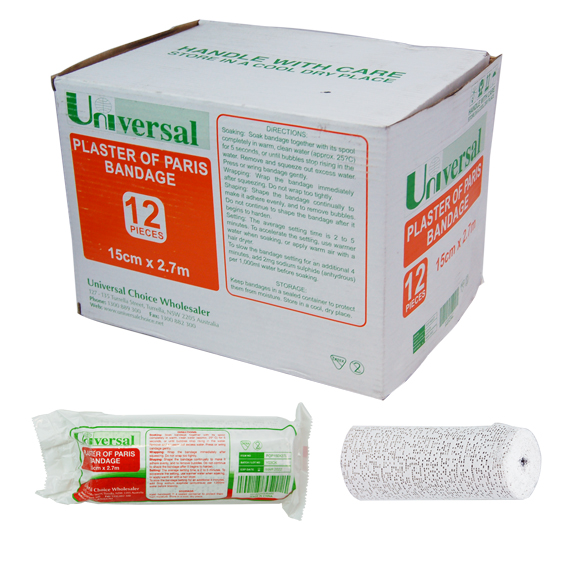 Universal Plaster of Paris Cast Bandages 15cm x 2.7m 12