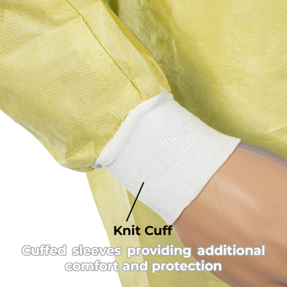 PP+PE Level 2 Isolation Gown Yellow Regular