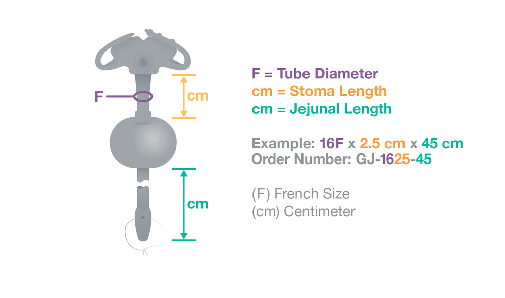 AMT G-JET Low Profile Gastric-Jejunal Feeding Tube ENfit Box of 1 - All Sizes